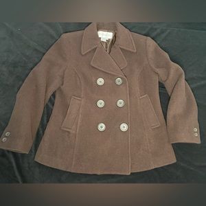 Chadwick’s Wool Brown Peacoat Petite